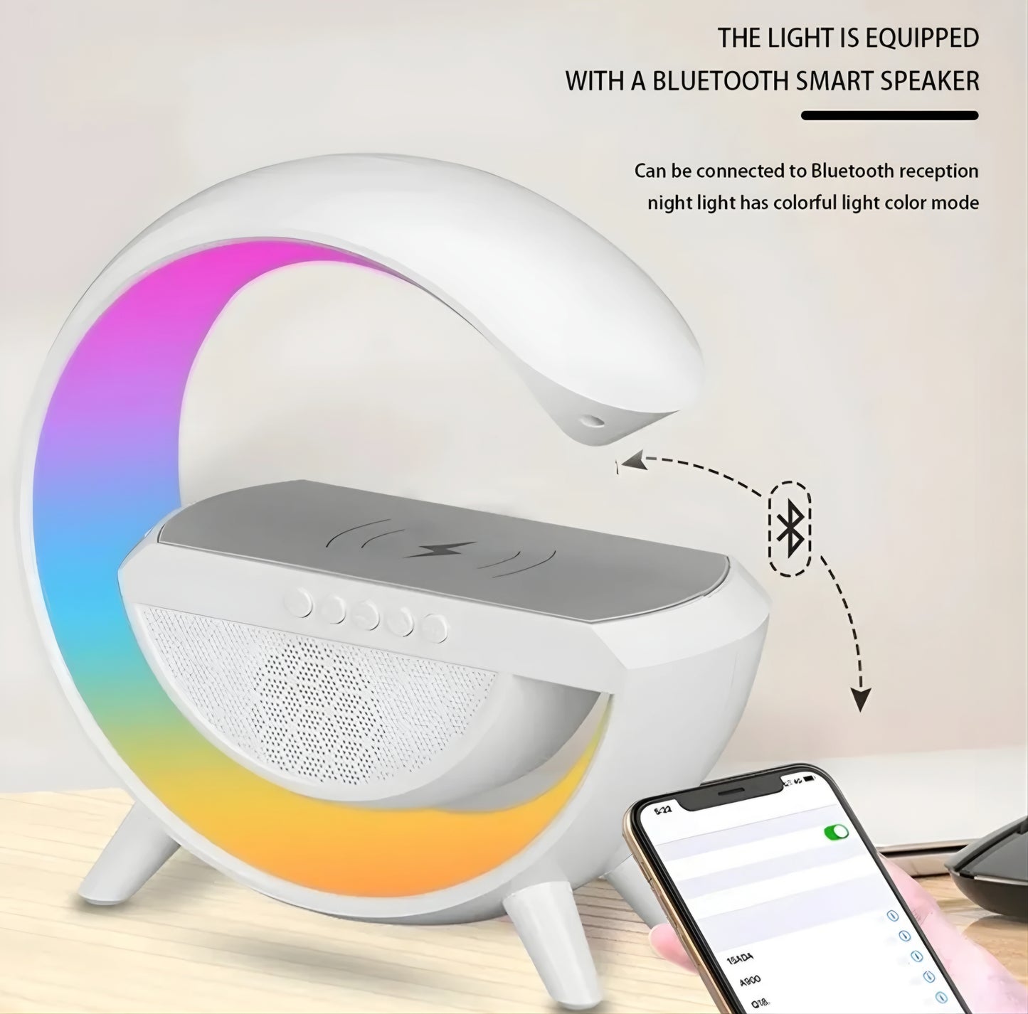 LED WIRELESS CHARGING SPEAKER 3 EN 1