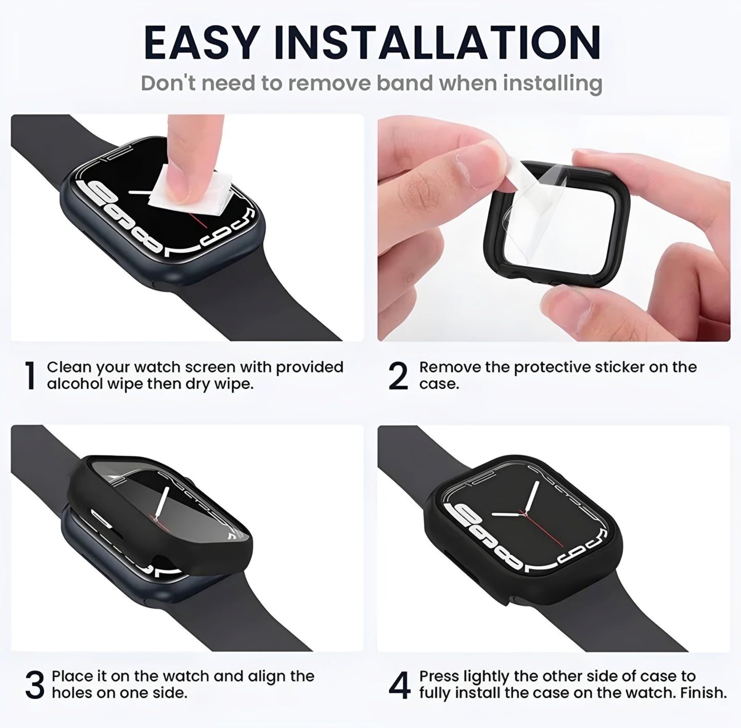 Verre et couvercle de protection pour smartwatch